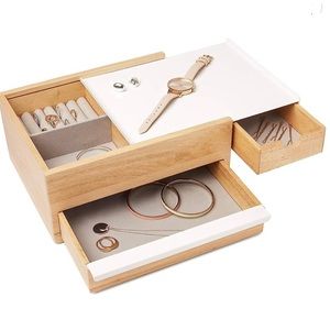 Umbra Stowit Jewelry Box in white/natural